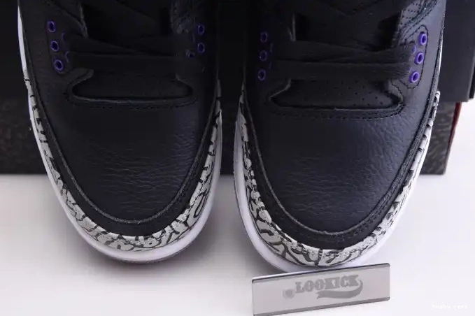 Rep Husky Jordan Court Retro Purple 3 Air Black CT8532-050 0412